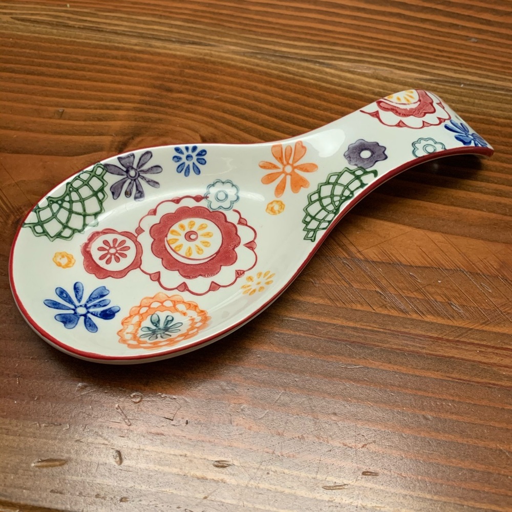 Pier One Floral Spoon Rest